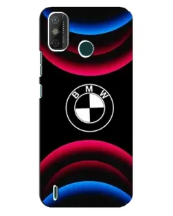 Чехол для TECNO Spark GO (2021) с картинкой «Логотип BMW и неоновые дуги»