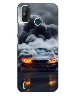 Чехол для TECNO Spark GO (2021) с картинкой «BMW в дыму»