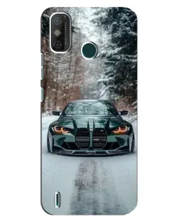 Чехол для TECNO Spark GO (2021) с картинкой «BMW в зимнем лесу»