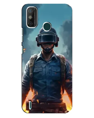 Чехол для TECNO Spark GO (2021) с картинкой «PUBG — реалистичный герой»