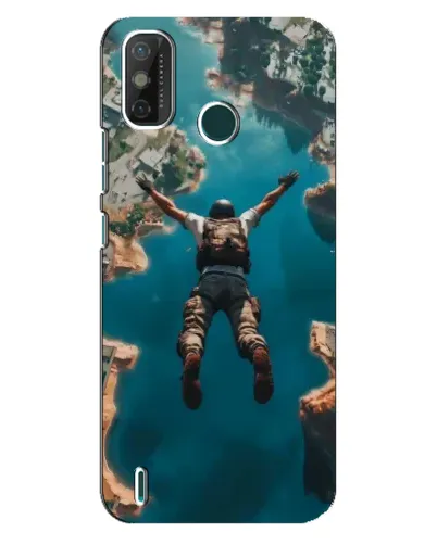 Чехол для TECNO Spark GO (2021) с картинкой «PUBG — свободное падение»
