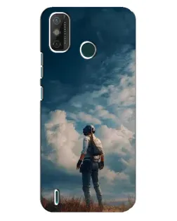 Чехол для TECNO Spark GO (2021) с картинкой «Герой PUBG на скале»