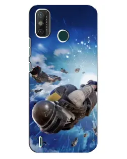 Чехол для TECNO Spark GO (2021) с картинкой «Десант PUBG — прыжок»