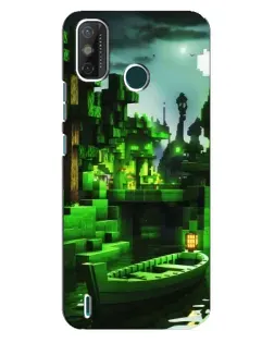 Чехол для TECNO Spark GO (2021) с картинкой «Minecraft лесной пейзаж»
