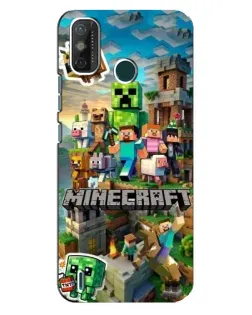Чехол для TECNO Spark GO (2021) с картинкой «Замок Minecraft»