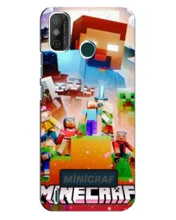 Чехол для TECNO Spark GO (2021) с картинкой «Minecraft герои игры»