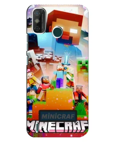 Чехол для TECNO Spark GO (2021) с картинкой «Minecraft герои игры»