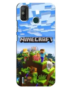 Чехол для TECNO Spark GO (2021) с картинкой «Minecraft классический мир»