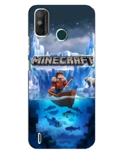 Чехол для TECNO Spark GO (2021) с картинкой «Minecraft ледяной мир»