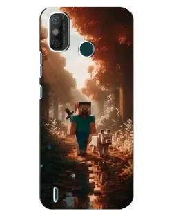 Чехол для TECNO Spark GO (2021) с картинкой «Стив в лесу»