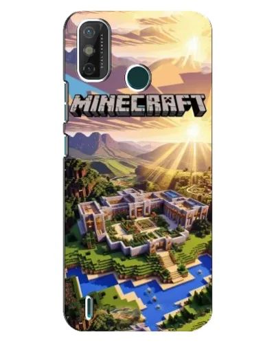 Чехол для TECNO Spark GO (2021) с картинкой «Minecraft панорама»