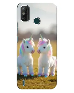 Чехол для TECNO Spark GO (2021) с картинкой «Пара единорогов»