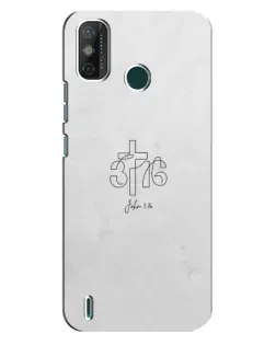 Чохол для TECNO Spark GO (2021) з картинкою «Івана 3:16 Хрест»