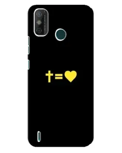 Чохол для TECNO Spark GO (2021) з картинкою «Серце та Хрест»