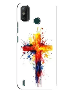 Чохол для TECNO Spark GO (2021) з картинкою «Акварельний хрест»