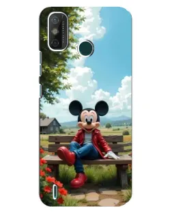 Чехол для TECNO Spark GO (2021) с картинкой «Микки на скамейке»