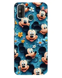 Чехол для TECNO Spark GO (2021) с картинкой «Паттерн Микки и Минни»