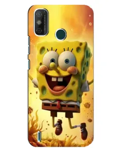 Чехол для TECNO Spark GO (2021) с картинкой «Губка Боб прыгает»