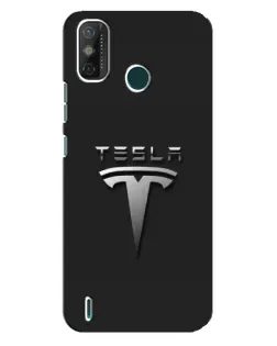 Чехол для TECNO Spark GO (2021) с картинкой «Стальной логотип Tesla»