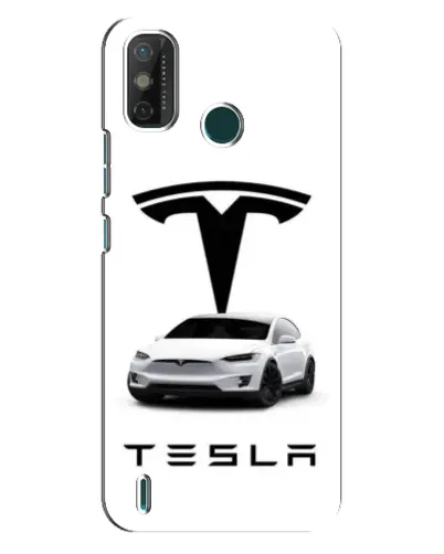 Чехол для TECNO Spark GO (2021) с картинкой «Tesla White Style»