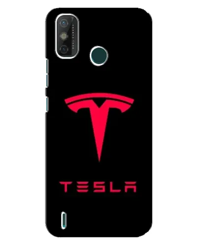 Чехол для TECNO Spark GO (2021) с картинкой «Tesla Red Logo»