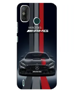 Чехол для TECNO Spark GO (2021) с картинкой «Mercedes — белый карбон»