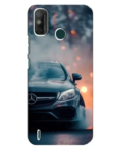 Чехол для TECNO Spark GO (2021) с картинкой «Mercedes — ночной город»