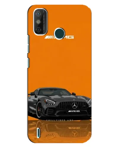 Чехол для TECNO Spark GO (2021) с картинкой «Оранжевый Mercedes AMG»
