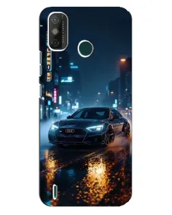 Чехол для TECNO Spark GO (2021) с картинкой «Ночной город и Audi»