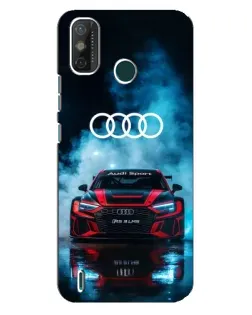 Чехол для TECNO Spark GO (2021) с картинкой «Audi Sport — неон»
