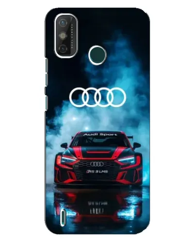 Чехол для TECNO Spark GO (2021) с картинкой «Audi Sport — неон»