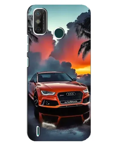 Чехол для TECNO Spark GO (2021) с картинкой «Audi — закат»