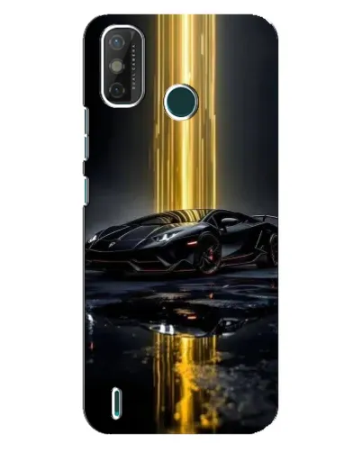 Чехол для TECNO Spark GO (2021) с картинкой «Ночной Lamborghini драйв»