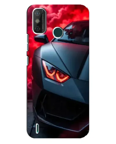 Чехол для TECNO Spark GO (2021) с картинкой «Lamborghini красное сияние»