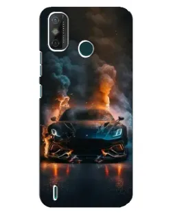 Чехол для TECNO Spark GO (2021) с картинкой «Lamborghini дымная эстетика»