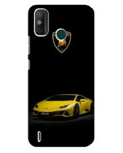 Чехол для TECNO Spark GO (2021) с картинкой «Lamborghini желтый акцент»