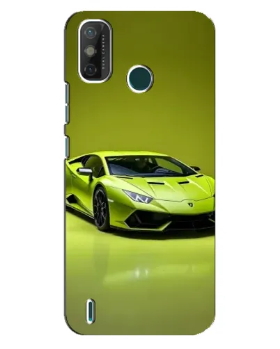 Чехол для TECNO Spark GO (2021) с картинкой «Салатовый Lamborghini Huracan»