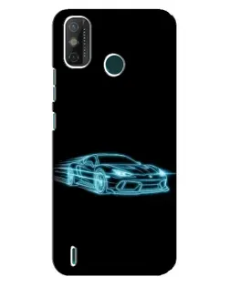 Чехол для TECNO Spark GO (2021) с картинкой «Неоновый контур Lamborghini»