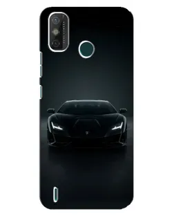 Чехол для TECNO Spark GO (2021) с картинкой «Черный Lamborghini Aventador»
