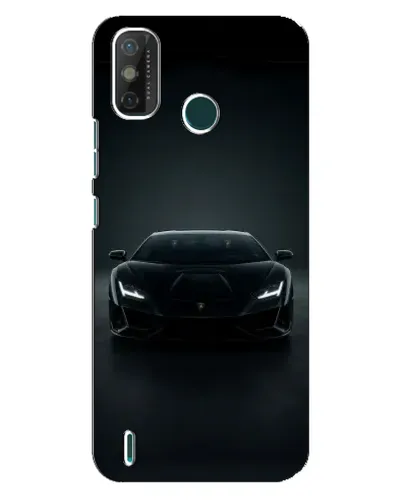 Чехол для TECNO Spark GO (2021) с картинкой «Черный Lamborghini Aventador»