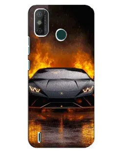 Чехол для TECNO Spark GO (2021) с картинкой «Lamborghini в огне»
