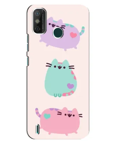 Чехол для TECNO Spark GO (2021) с картинкой «Pusheen трио»