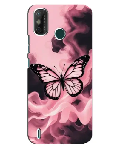 Чехол для TECNO Spark GO (2021) с картинкой «Бабочка в дыму»