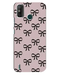 Чехол для TECNO Spark GO (2021) с картинкой «Черные бантики»