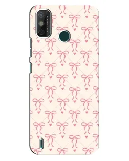 Чехол для TECNO Spark GO (2021) с картинкой «Розовые бантики Coquette»
