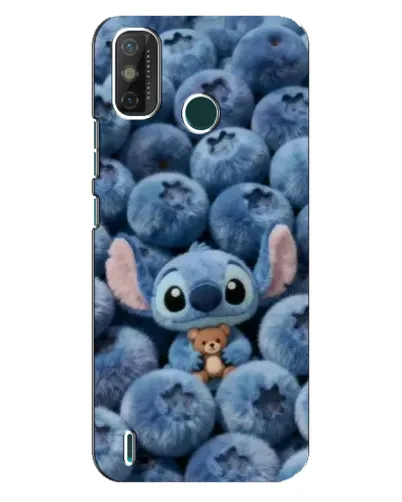 Чехол для TECNO Spark GO (2021) с картинкой «Стич и голубика»