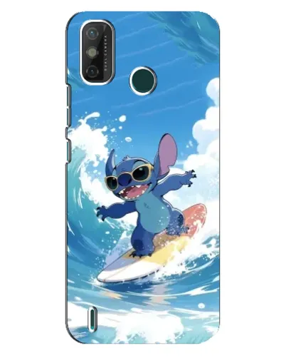 Чехол для TECNO Spark GO (2021) с картинкой «Стич на волне»