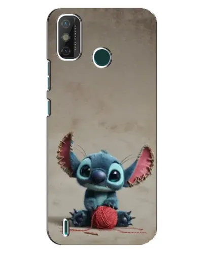 Чехол для TECNO Spark GO (2021) с картинкой «Стич на коричневом фоне»