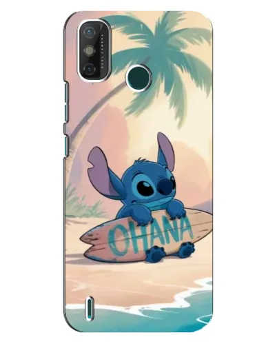 Чехол для TECNO Spark GO (2021) с картинкой «Стич на серфе»