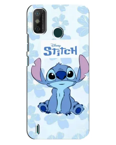 Чехол для TECNO Spark GO (2021) с картинкой «Stitch среди цветов»